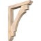 Ekena Millwork Merced Slat Smooth Bracket w/ Offset Brace, Douglas Fir, 5 1/2"W x 32"D x 40"H BKT0604X32X40MRC06SDF - alternate 1